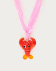 MY JEWELLERY SIERADEN KETTING BANDANA MET KREEFT HANGER ROZE