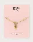 MY JEWELLERY SIERADEN ARMBAND GROOT HART EN IMITATIEPARELS GOUD