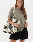 MY JEWELLERY SIERADEN TAS SHOPPER KOEIENPRINT BRUIN