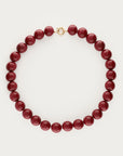 MY JEWELLERY KETTING STATEMENT RONDE KRALEN BURGUNDY