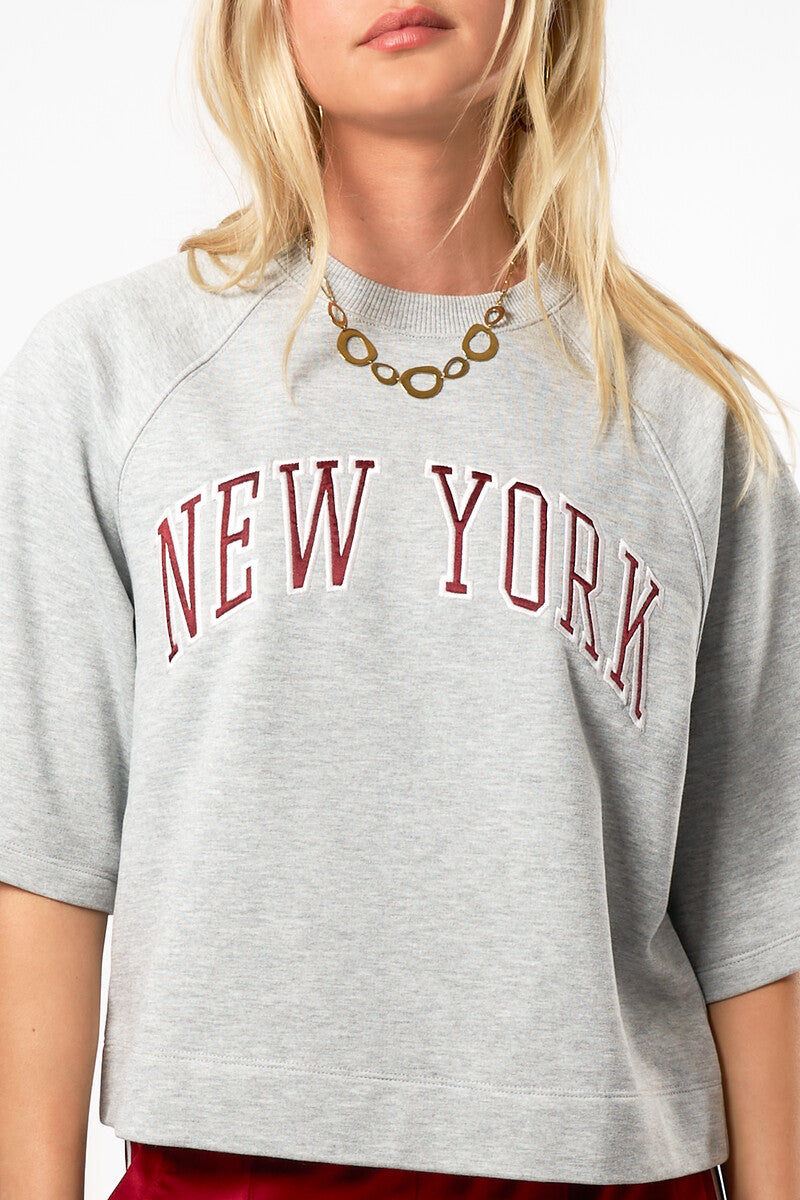 MY JEWELLERY SIERADEN T-SHIRT SWEATER 'NEW YORK' GRIJS
