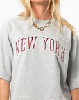 MY JEWELLERY SIERADEN T-SHIRT SWEATER 'NEW YORK' GRIJS