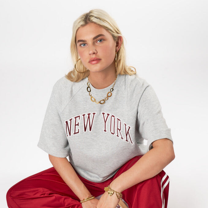 MY JEWELLERY SIERADEN T-SHIRT SWEATER 'NEW YORK' GRIJS