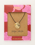 MY JEWELLERY SIERADEN KETTING VINTAGE MET ROOS ZWART GOUD