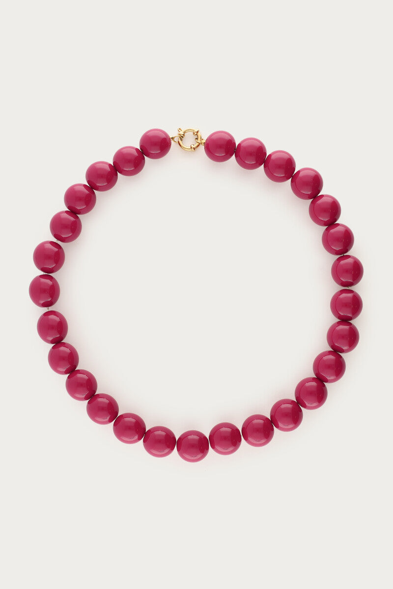 MY JEWELLERY SIERADEN KETTING KRALEN STATEMENT FUCHSIA