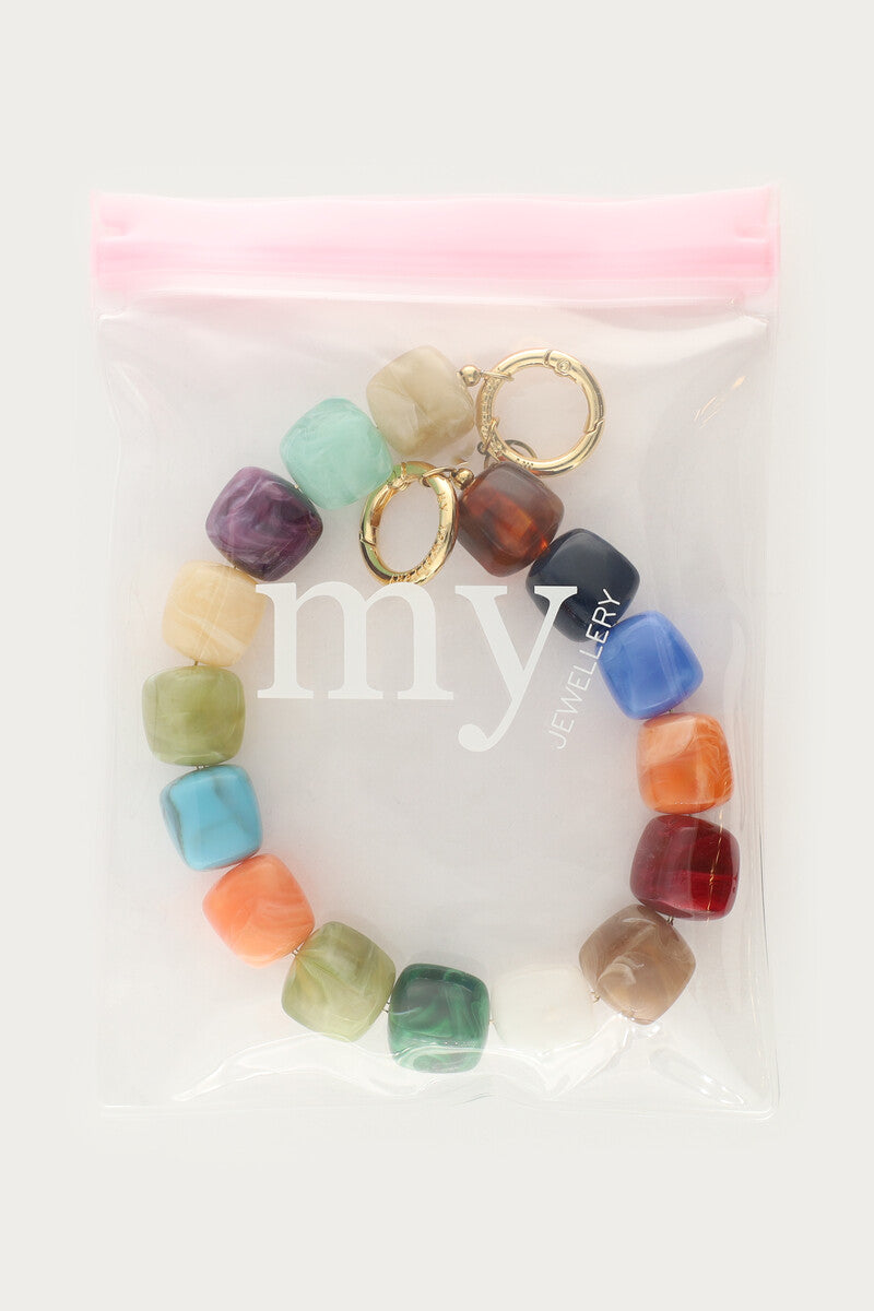 MY JEWELLERY TELEFOONKOORD STATEMENT PEARLS MULTICOLOR