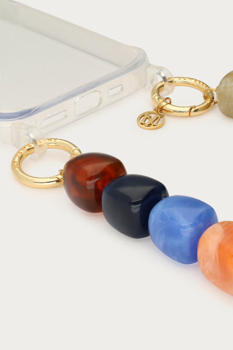 MY JEWELLERY TELEFOONKOORD STATEMENT PEARLS MULTICOLOR