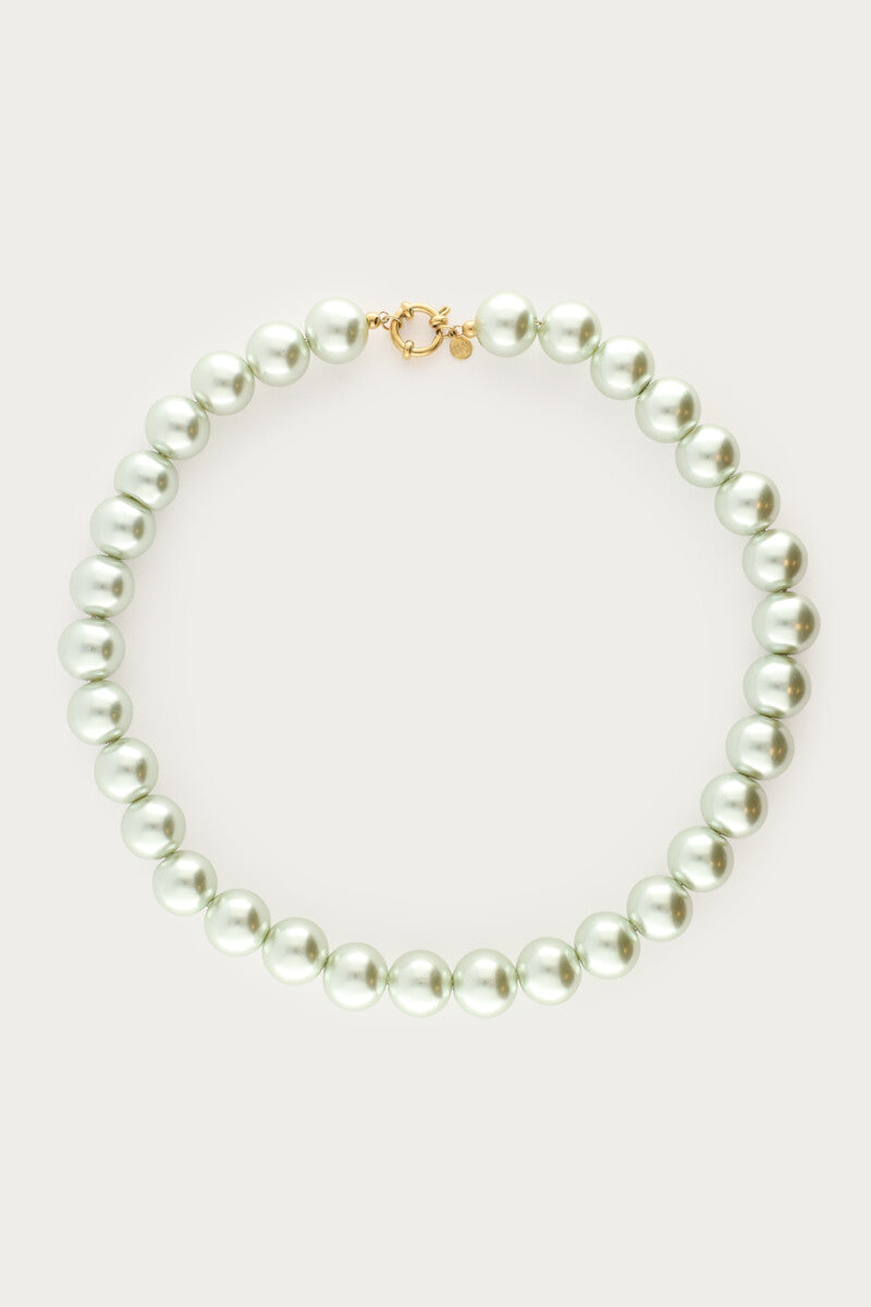 MY JEWELLERY SIERADEN KETTING PAREL GLAS LICHTGROEN