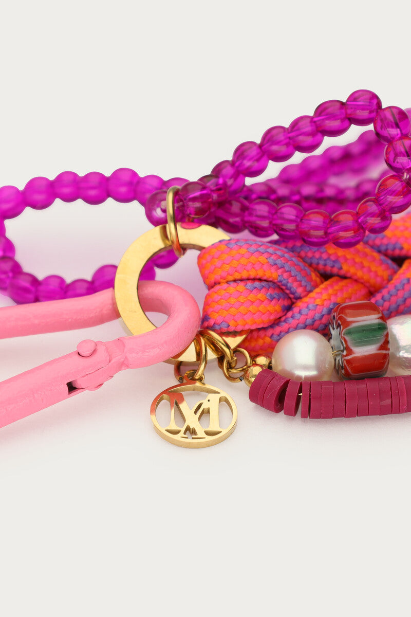 MY JEWELLERY SIERADEN BAG CHARM MET KRALEN ROZE