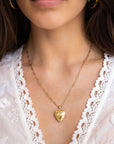 MY JEWELLERY SIERADEN KETTING VINTAGE SCHAKEL MET HART MEDAILLON GOUD