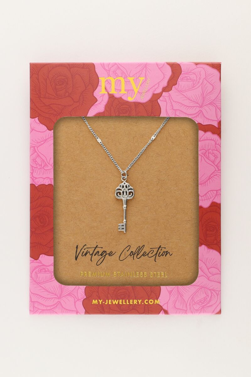 MY JEWELLERY SIERADEN KETTING VINTAGE MINIMALISTISCH MET SLEUTEL ZILVER