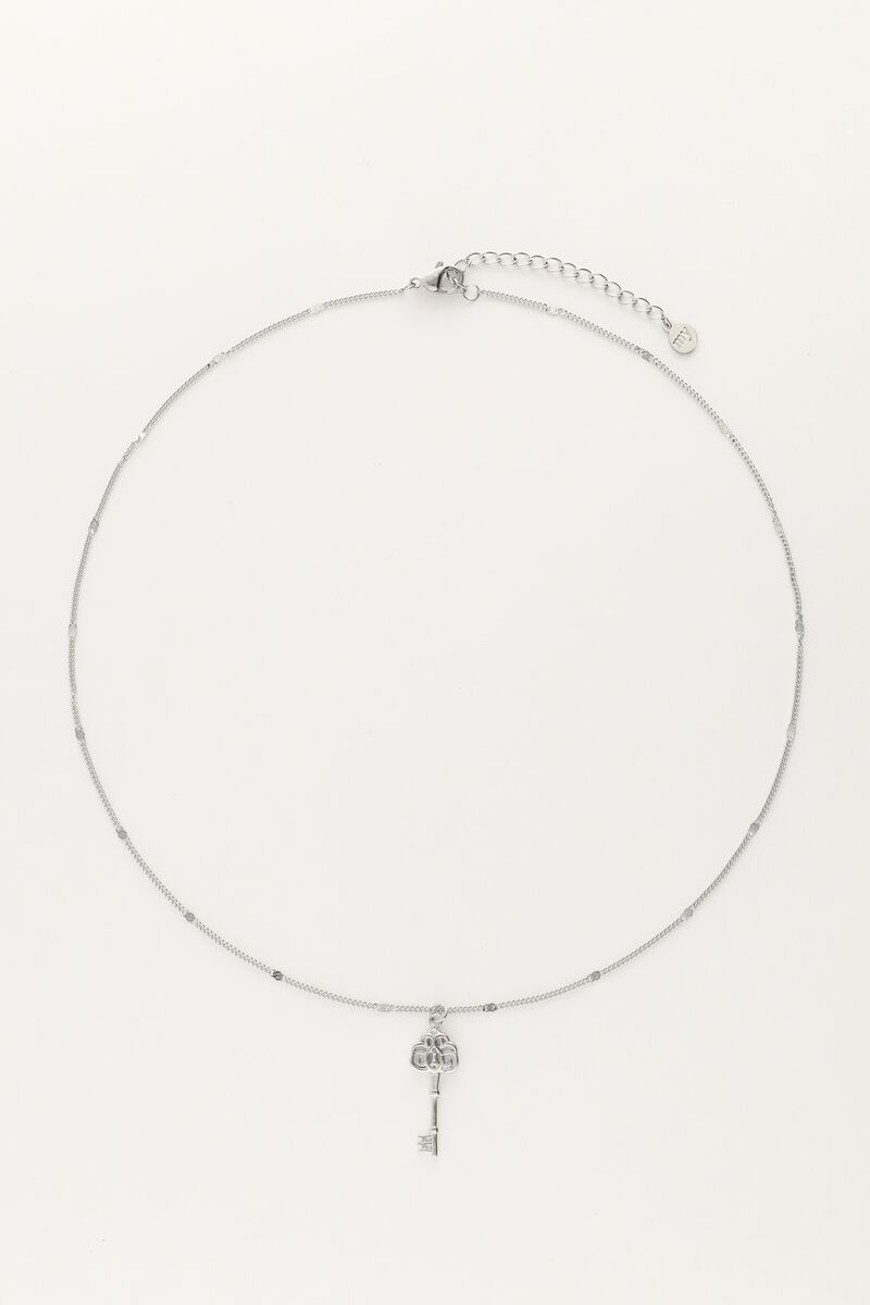 MY JEWELLERY SIERADEN KETTING VINTAGE MINIMALISTISCH MET SLEUTEL ZILVER