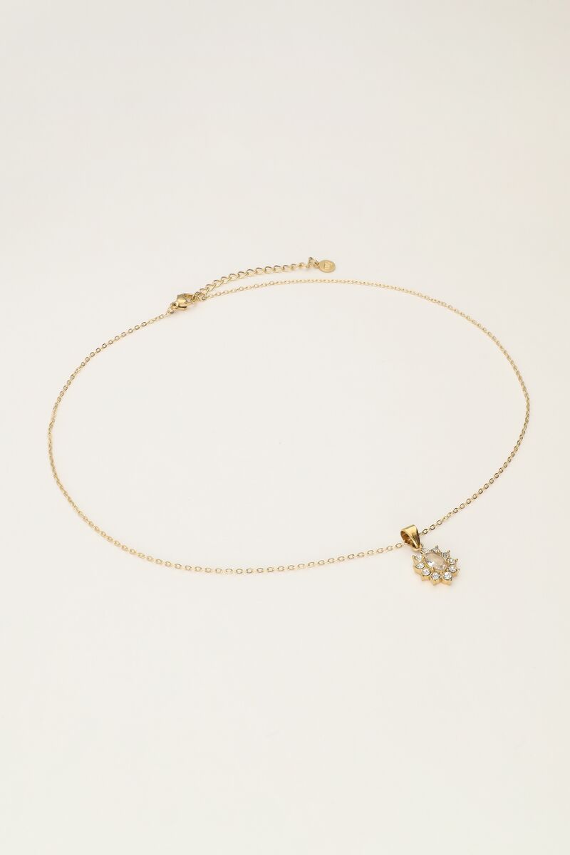 MY JEWELLERY SIERADEN KETTING VINTAGE TRANSPARANTE STRASS GOUD