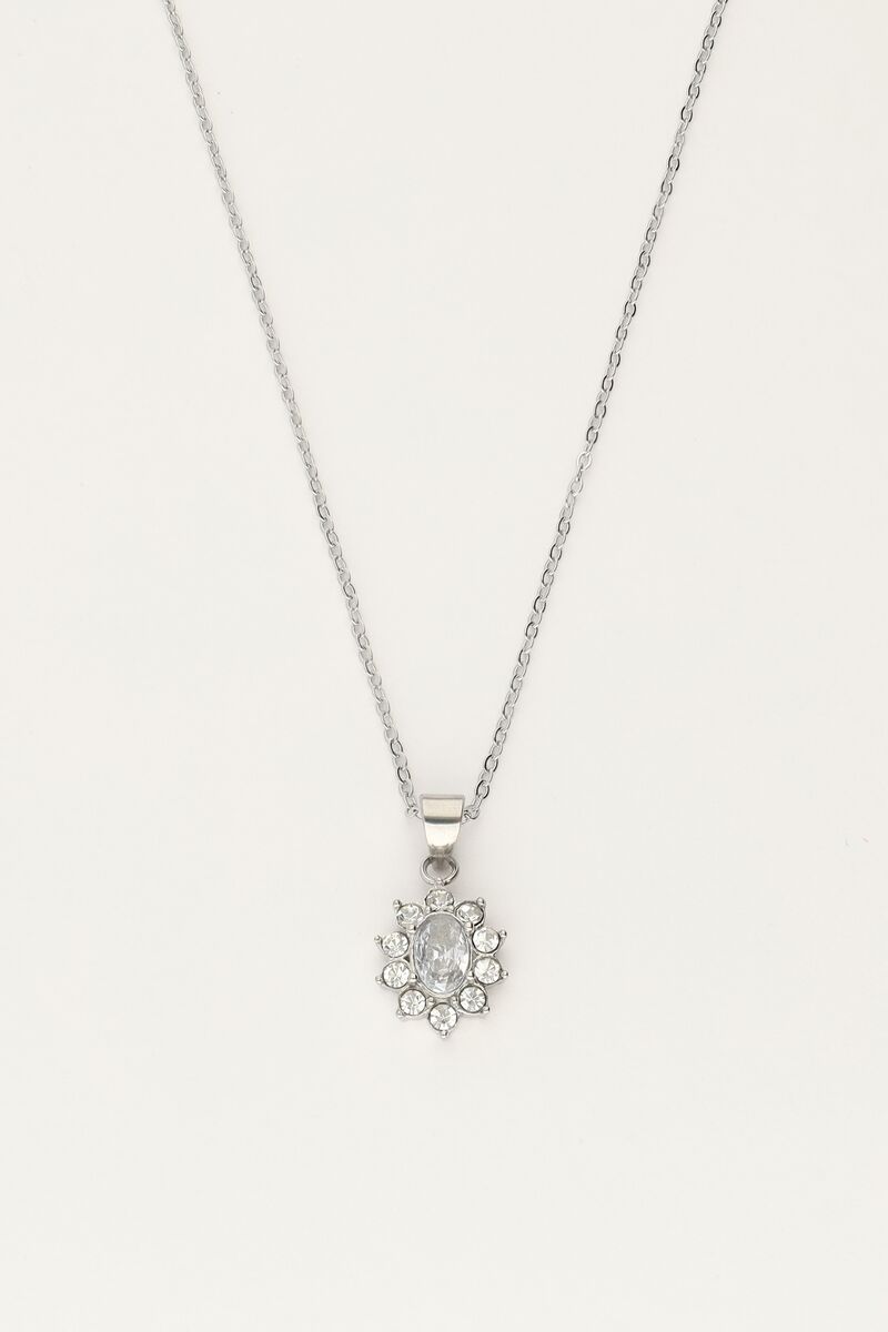 MY JEWELLERY SIERADEN KETTING VINTAGE MET TRANSPARANTE STRASS ZILVER