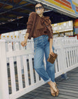 JOSH V JEANS MASON TAPERED FIT MID RISE DARK BLUE DENIM