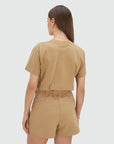 JOSH V T-SHIRT ROXY OVERSIZED LIGHT BROWN