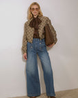 JOSH V JEANS RUMO HIGH WAISTED WIDE LEG DARK BLUE DENIM