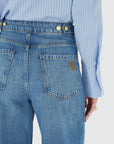 JOSH V JEANS RUMO HIGH WAISTED WIDE LEG DARK BLUE DENIM
