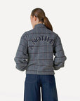ANOTHER-LABEL JAS SARAH ANOTHER JACKET BLACK WHITE POMEGRANATE CHECK