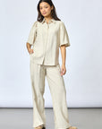SISTERS POINT BLOUSE ELLA-SS.SH SAND MELANGE