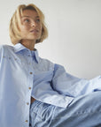 SISTERS POINT BLOUSE ETRAS-SH LIGHT BLUE
