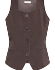 SISTERS POINT GILET GEMA-VE1 DARK CHOCOLATE