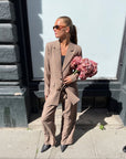 SISTERS POINT BLAZER VIKSA-BL DARK SAND MELANGE