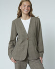 SISTERS POINT BLAZER VILUNA-BL BROWN CHECK
