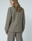 SISTERS POINT BLAZER VILUNA-BL BROWN CHECK