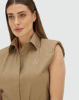 JOSH V BLOUSE SUSIE STRAIGHT FIT LIGHT KHAKI