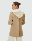 JOSH V BLAZER SUUS HOODIE OVERSIZED TWO-TONE KHAKI LIGHT CAMEL