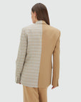 JOSH V BLAZER SUUS OVERSIZED TWO-TONE LIGHT BROWN