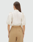 JOSH V TOP SYLVIA REGULAR FIT BLOUSE CREME WHITE