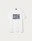 DENHAM T-SHIRT SASHIKO GRAPHIC TEE SS SC WHITE