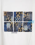 DENHAM T-SHIRT SASHIKO GRAPHIC TEE SS SC WHITE