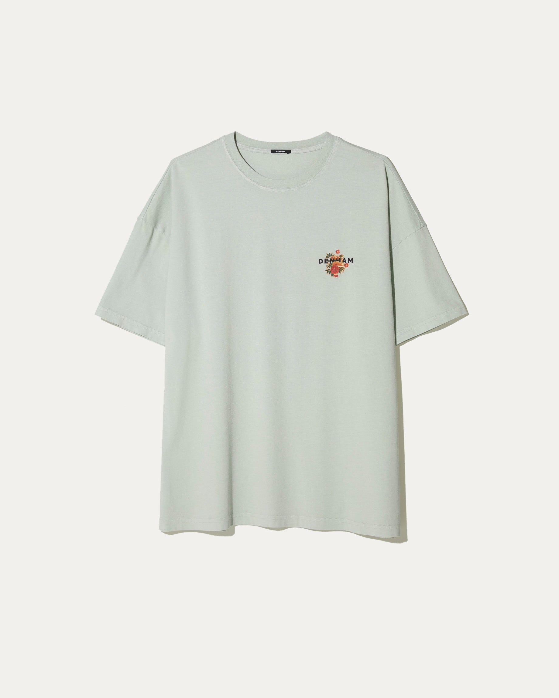 DENHAM T-SHIRT KANSAI GRAPHIC TEE LWJ MERCURY GREEN