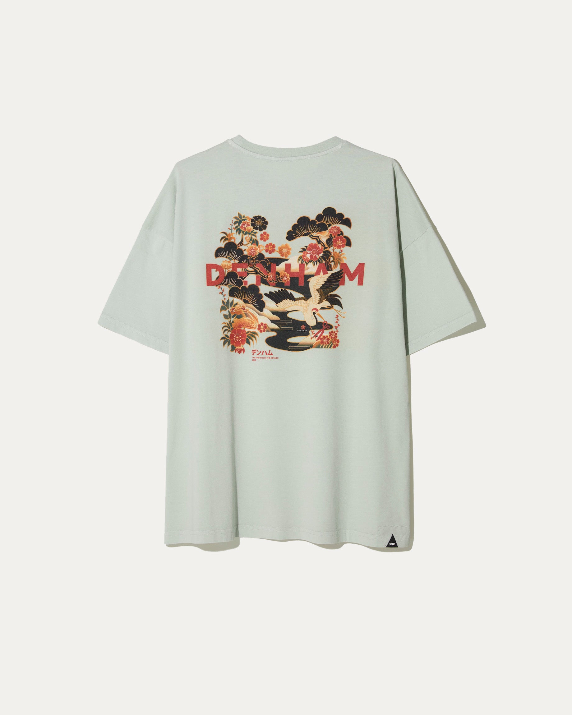 DENHAM T-SHIRT KANSAI GRAPHIC TEE LWJ MERCURY GREEN