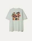DENHAM T-SHIRT KANSAI GRAPHIC TEE LWJ MERCURY GREEN