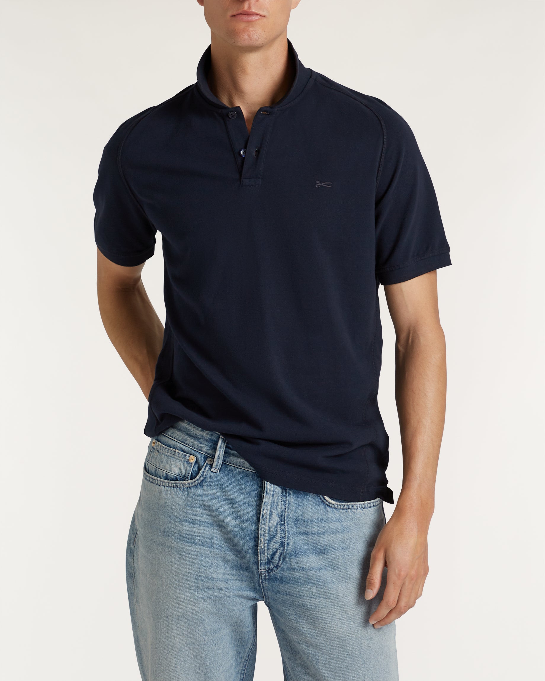 DENHAM POLO BRIAN RAGLAN SPGD NAVY BLAZER