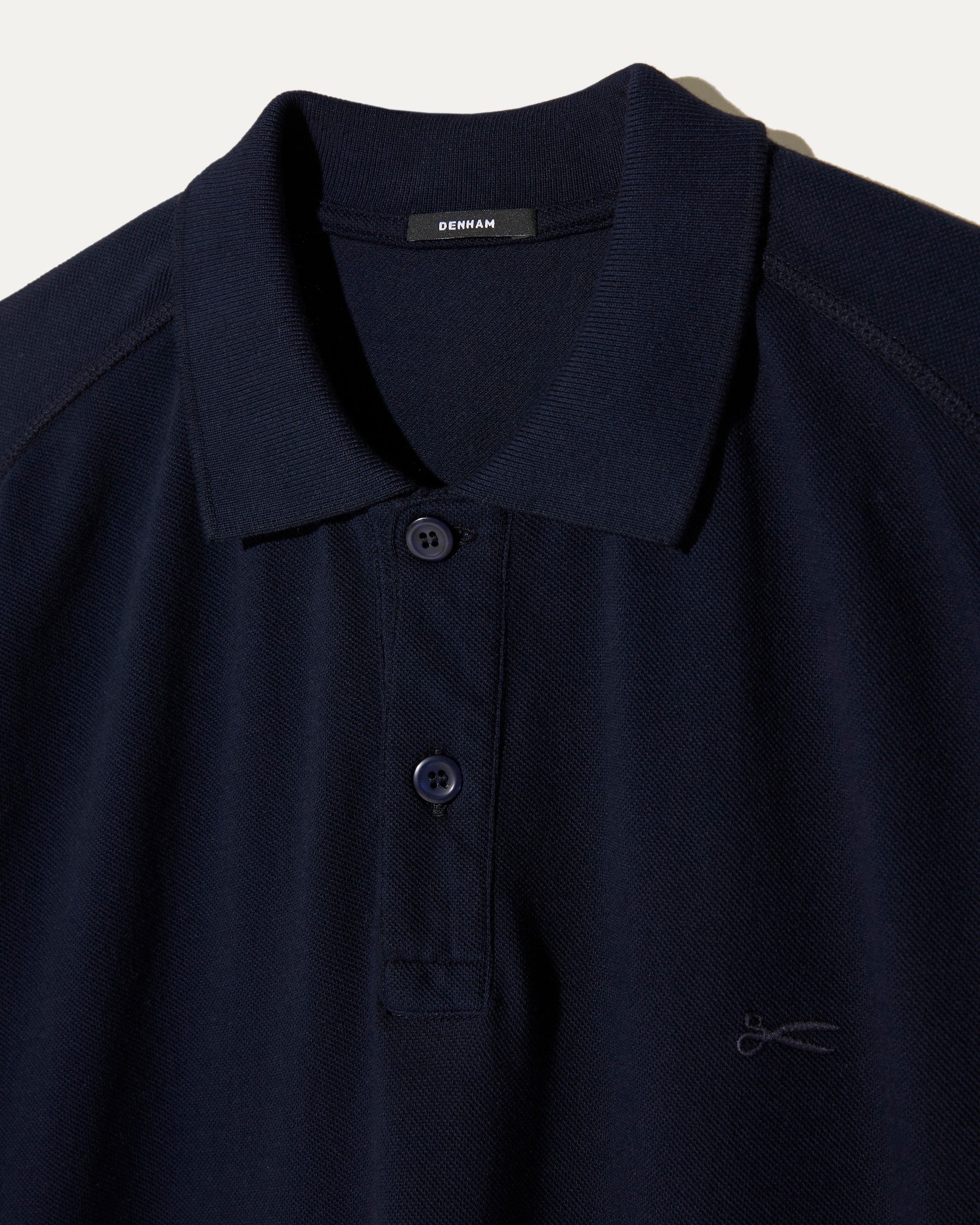 DENHAM POLO BRIAN RAGLAN SPGD NAVY BLAZER