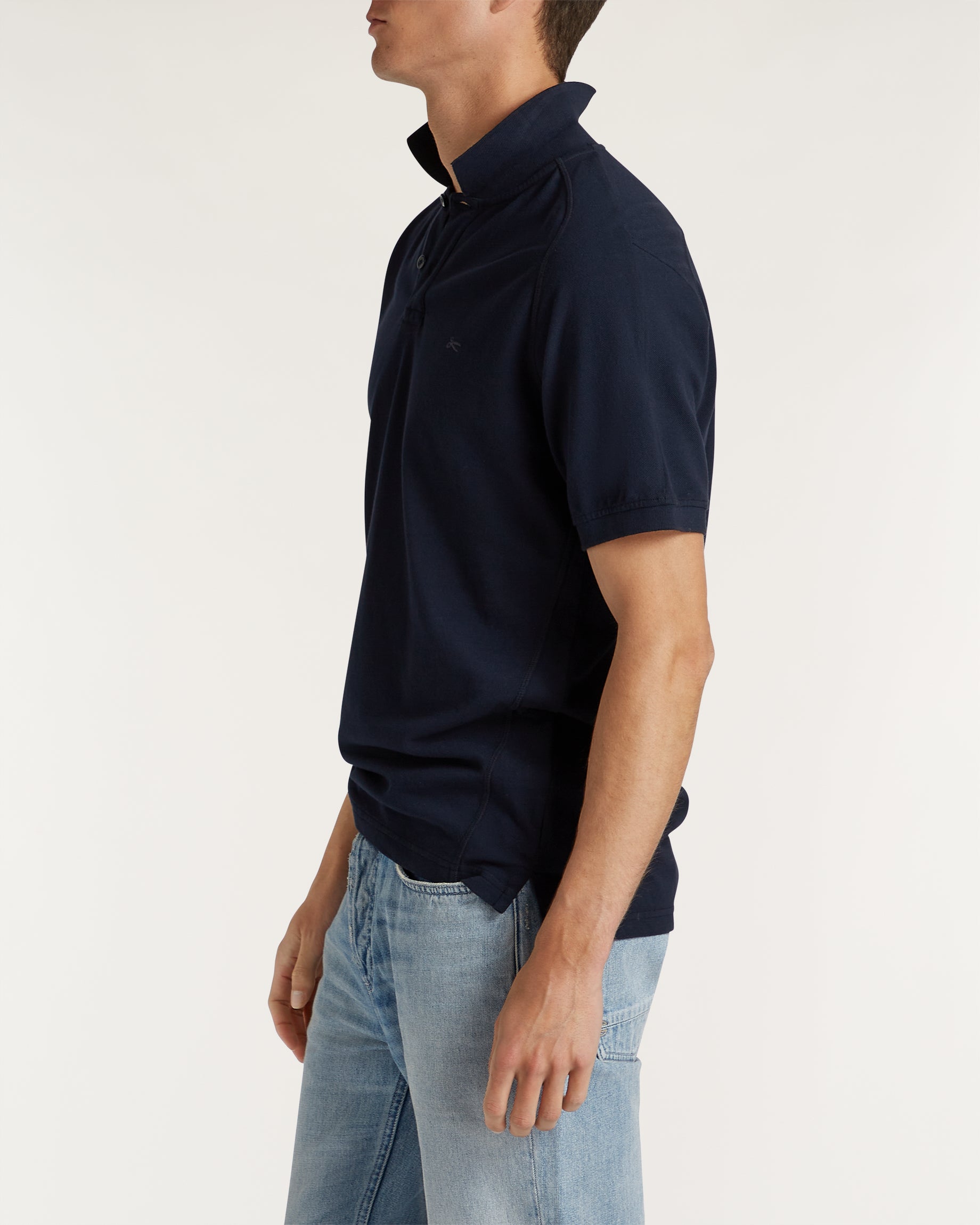 DENHAM POLO BRIAN RAGLAN SPGD NAVY BLAZER