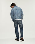 DENHAM JEANS RIDGE TRAVIS STRAIGHT FIT MID BLUE