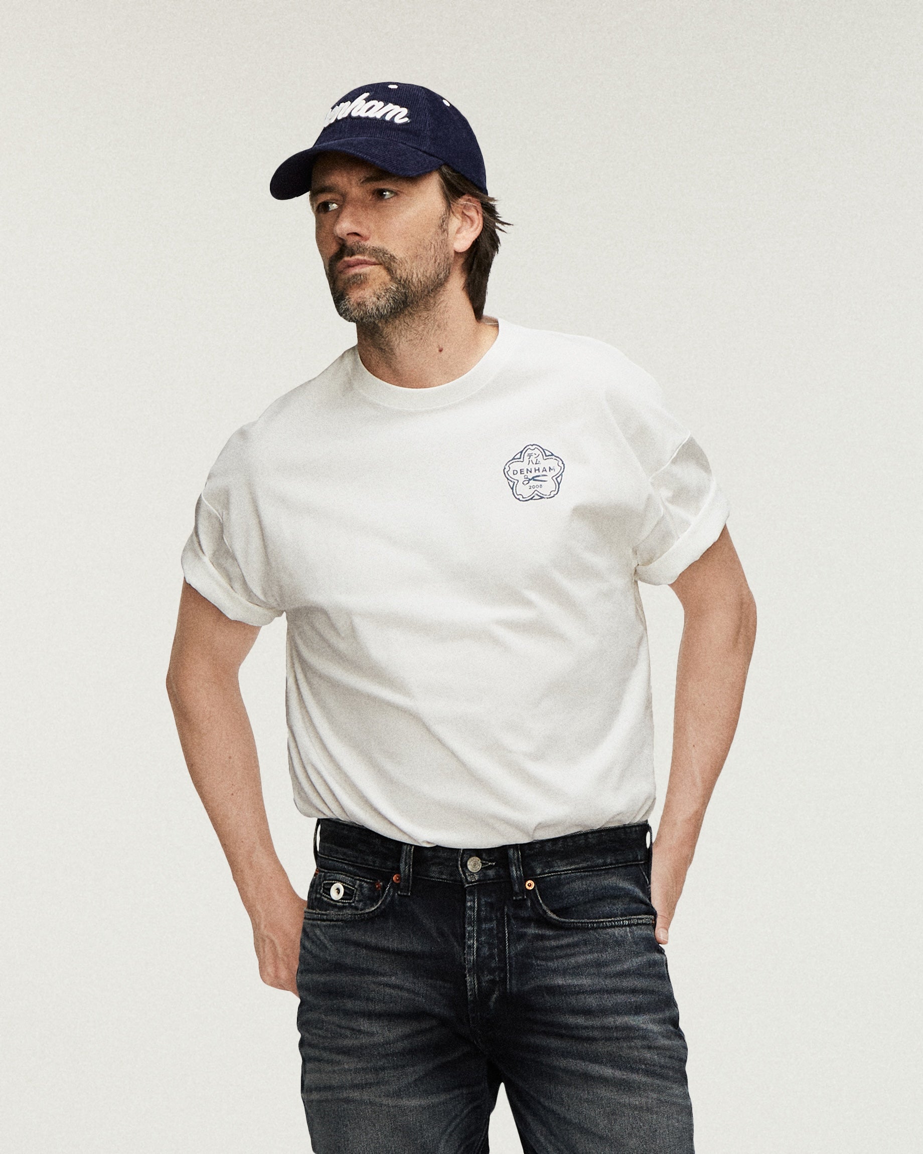 DENHAM T-SHIRT HIMARI SS TEE WHITE