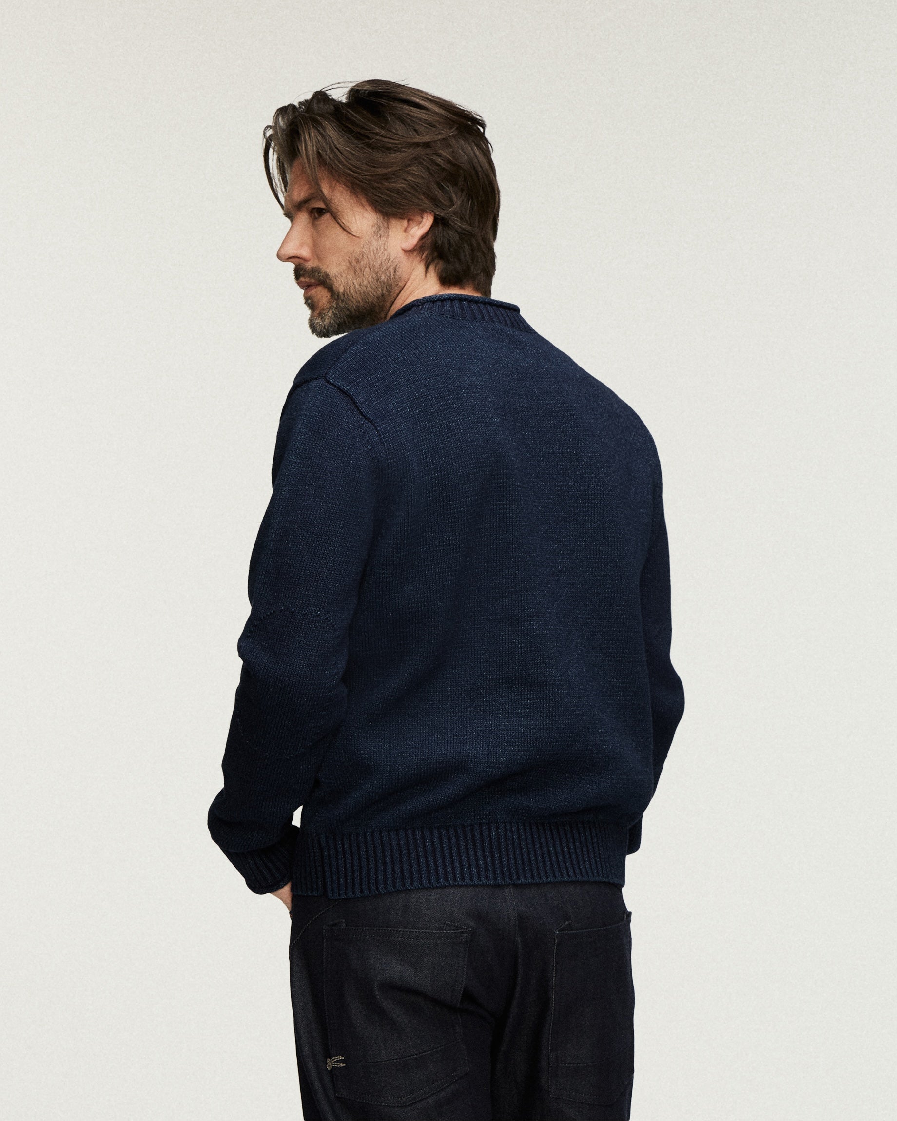 DENHAM PULLOVER REGAL KNIT INDIGO