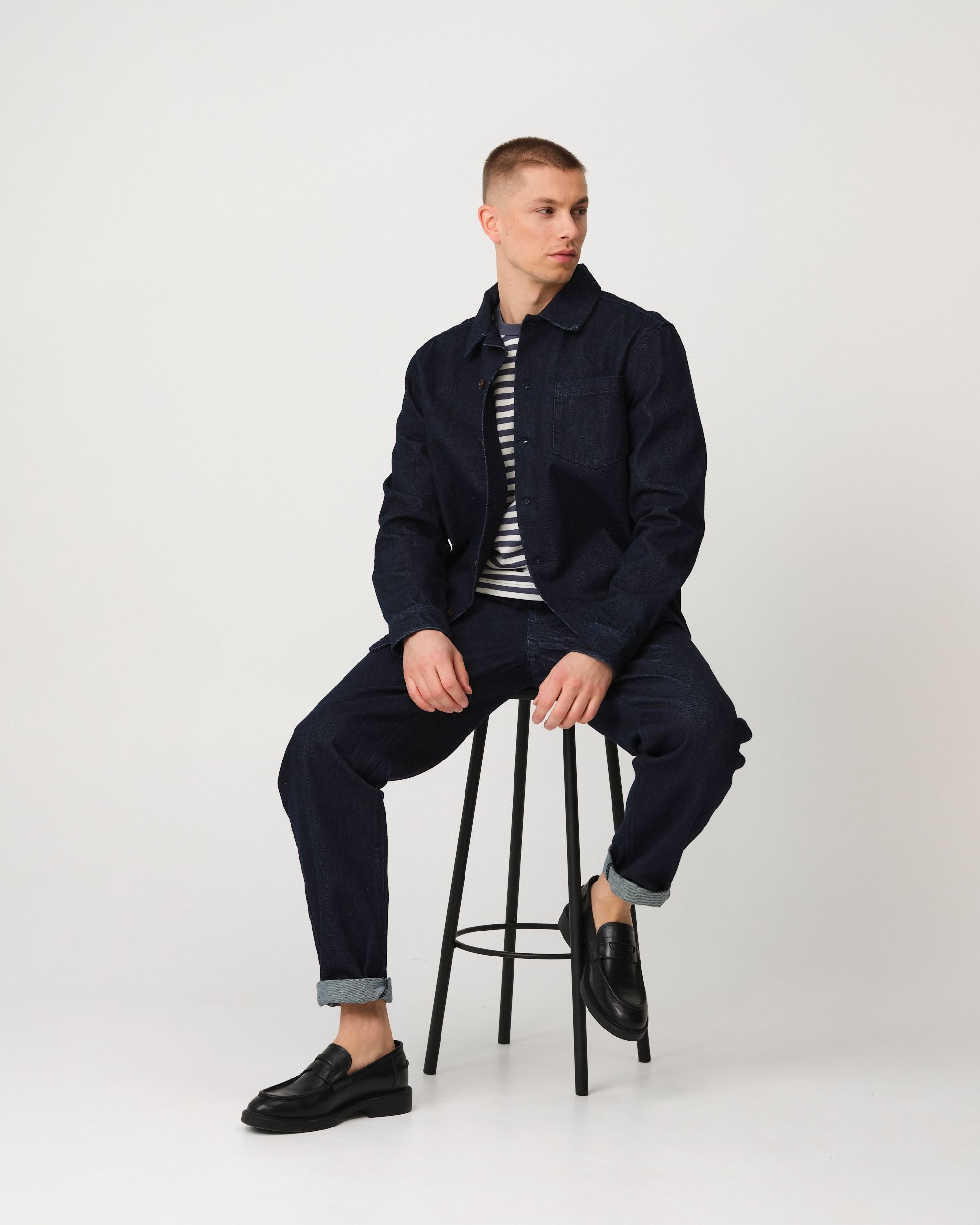 J.C. RAGS OVERHEMD ROUX OVERSHIRT DENIM DARKBLUE