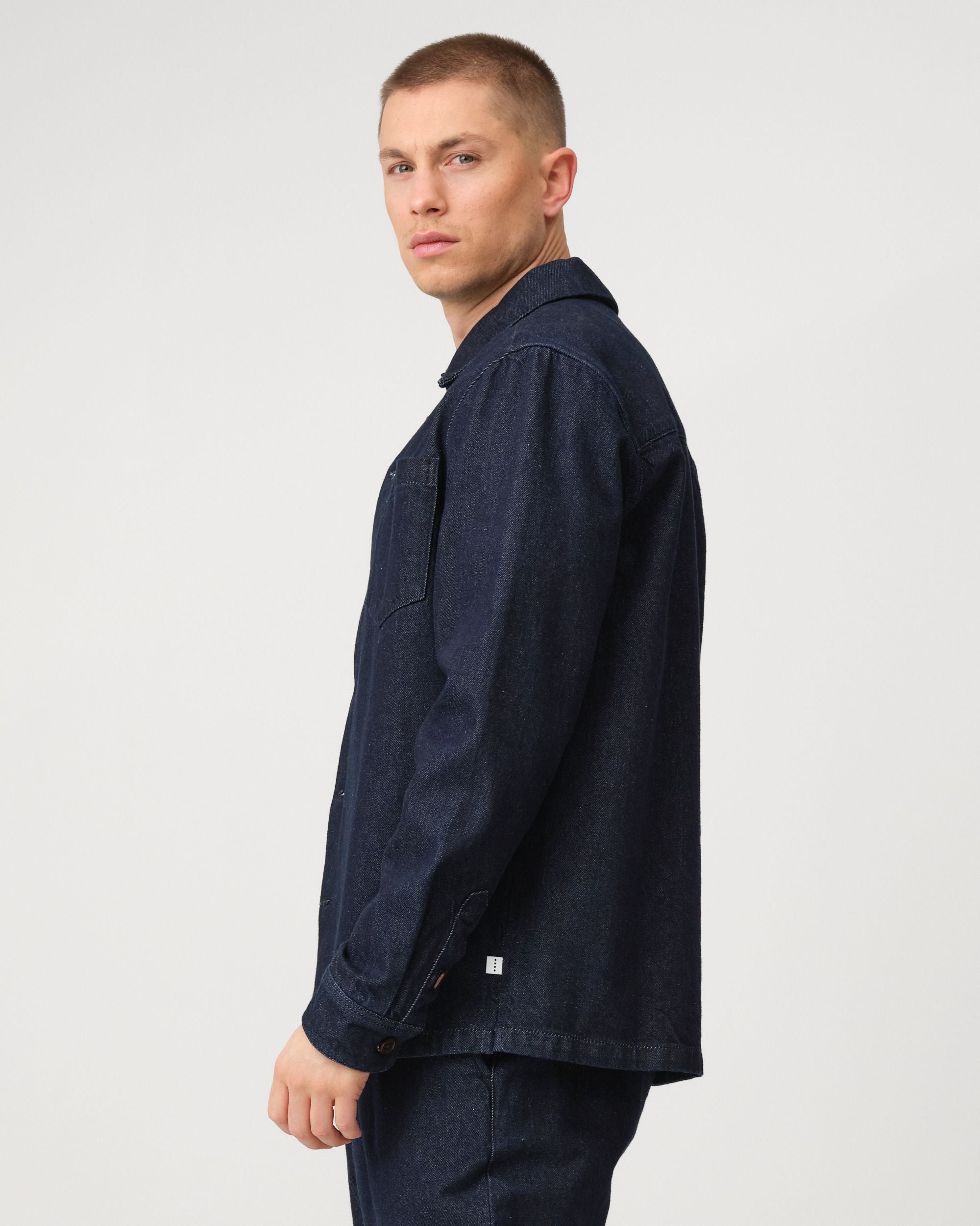 J.C. RAGS OVERHEMD ROUX OVERSHIRT DENIM DARKBLUE