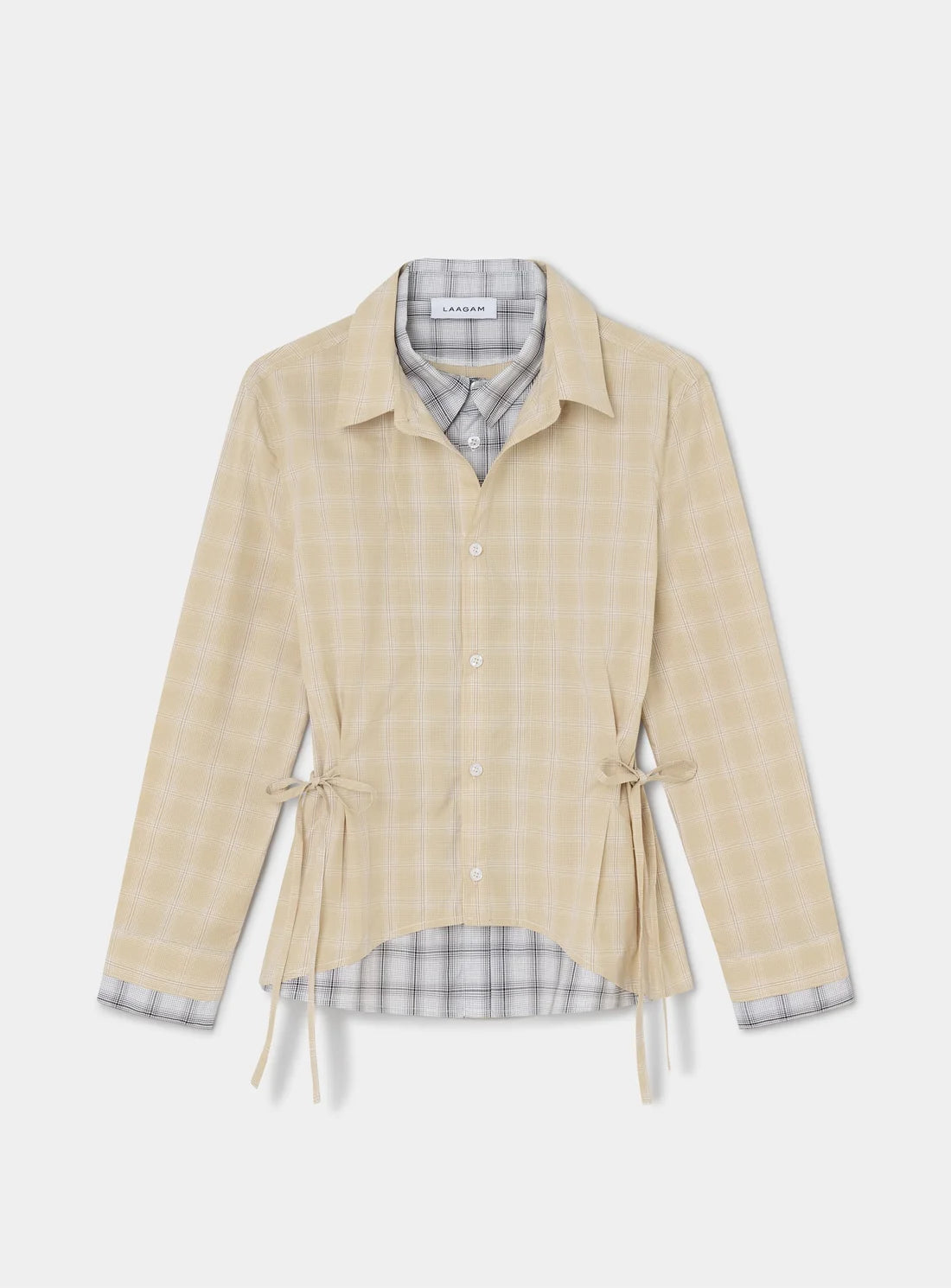 LAAGAM BLOUSE CHAPELL LAYERED SHIRT SQUARED BEIGE