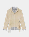 LAAGAM BLOUSE CHAPELL LAYERED SHIRT SQUARED BEIGE