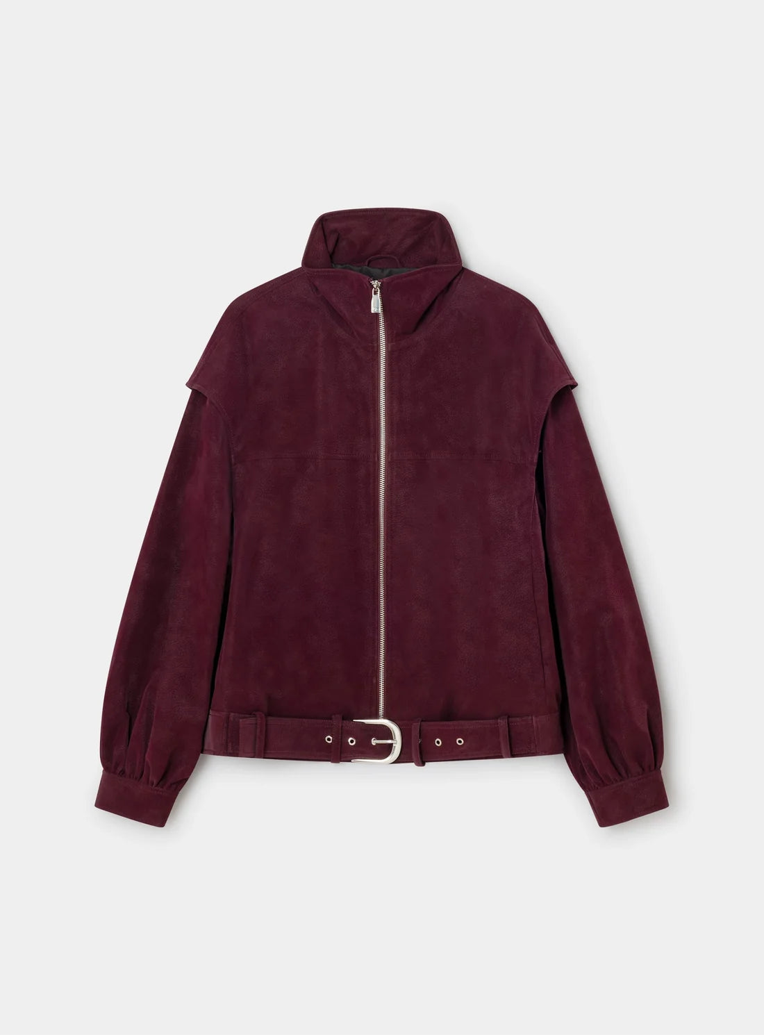 LAAGAM JAS SIGNY BOMBER JACKET BURGUNDY