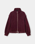 LAAGAM JAS SIGNY BOMBER JACKET BURGUNDY
